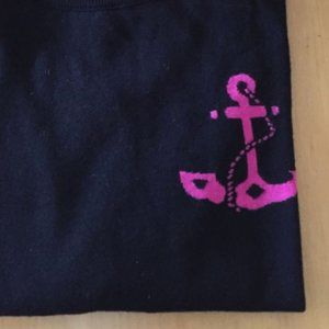 J. Crew Intarsia Sweater Anchor Navy Magenta - L